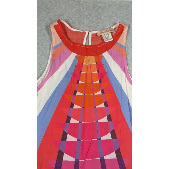 Mara Hoffman Woman Dress XS Tank Stripe Geometric Prism Sleeveless Swing Aline - Picture 2 of 12
